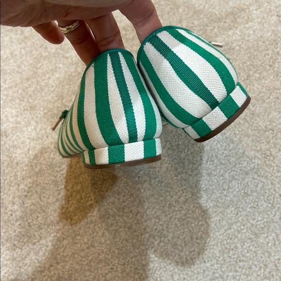Boden Penelope Mary Jane Flat Rich Emerald Stripe 38/7 - Picture 7 of 13